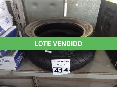 LOTE 414 - 02 PNEUS DE MOTO. (NO ESTADO) ATENÇÃO! FAZER A VISITAÇÃO ANTES DE ARREMATAR, NÃO SABEMOS SE FUNCIONA. LEILÃO NÃO TEM GARANTIA E NEM DEVOLUÇÃO, SUJEITO A POSSÍVEIS AVARIAS VISÍVEIS/OCULTAS E/OU AUSÊNCIA DE COMPONENTES.