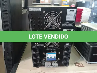 LOTE 333 - 01 NOBREAK NHS 3000VA. (NO ESTADO) ATENÇÃO! FAZER A VISITAÇÃO ANTES DE ARREMATAR, NÃO SABEMOS SE FUNCIONA. LEILÃO NÃO TEM GARANTIA E NEM DEVOLUÇÃO, SUJEITO A POSSÍVEIS AVARIAS VISÍVEIS/OCULTAS E/OU AUSÊNCIA DE COMPONENTES.