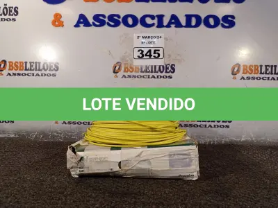 LOTE 345 - 02 ROLOS DE CABO FLEXÍVEL 2,5MM. (NO ESTADO) ATENÇÃO! FAZER A VISITAÇÃO ANTES DE ARREMATAR, NÃO SABEMOS SE FUNCIONA. LEILÃO NÃO TEM GARANTIA E NEM DEVOLUÇÃO, SUJEITO A POSSÍVEIS AVARIAS VISÍVEIS/OCULTAS E/OU AUSÊNCIA DE COMPONENTES.