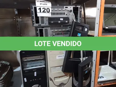 LOTE 120 - 05 CPU’S MARCAS E MODELOS DIVERSOS PARA RETIRADA DE PEÇAS. (NO ESTADO) ATENÇÃO! FAZER A VISITAÇÃO ANTES DE ARREMATAR, NÃO SABEMOS SE FUNCIONA. LEILÃO NÃO TEM GARANTIA E NEM DEVOLUÇÃO, SUJEITO A POSSÍVEIS AVARIAS VISÍVEIS/OCULTAS E/OU AUSÊNCIA DE COMPONENTES.