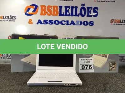 LOTE 076 - 02 NOTEBOOK’S MEGATRON. (NO ESTADO) ATENÇÃO! FAZER A VISITAÇÃO ANTES DE ARREMATAR, NÃO SABEMOS SE FUNCIONA. LEILÃO NÃO TEM GARANTIA E NEM DEVOLUÇÃO, SUJEITO A POSSÍVEIS AVARIAS VISÍVEIS/OCULTAS E/OU AUSÊNCIA DE COMPONENTES.