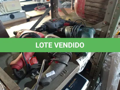 LOTE 162 - 04 FURADEIRAS MARCAS E MODELOS DIVERSOS. (NO ESTADO) ATENÇÃO! FAZER A VISITAÇÃO ANTES DE ARREMATAR, NÃO SABEMOS SE FUNCIONA. LEILÃO NÃO TEM GARANTIA E NEM DEVOLUÇÃO, SUJEITO A POSSÍVEIS AVARIAS VISÍVEIS/OCULTAS E/OU AUSÊNCIA DE COMPONENTES.