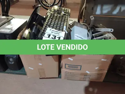 LOTE 131 - 01 LOTE COM PERIFÉRICOS DIVERSOS. (NO ESTADO) ATENÇÃO! FAZER A VISITAÇÃO ANTES DE ARREMATAR, NÃO SABEMOS SE FUNCIONA. LEILÃO NÃO TEM GARANTIA E NEM DEVOLUÇÃO, SUJEITO A POSSÍVEIS AVARIAS VISÍVEIS/OCULTAS E/OU AUSÊNCIA DE COMPONENTES.