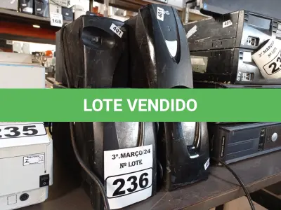 LOTE 236 - 04 NOBREAKS MARCAS SMS MODELOS DIVERSOS. (NO ESTADO) ATENÇÃO! FAZER A VISITAÇÃO ANTES DE ARREMATAR, NÃO SABEMOS SE FUNCIONA. LEILÃO NÃO TEM GARANTIA E NEM DEVOLUÇÃO, SUJEITO A POSSÍVEIS AVARIAS VISÍVEIS/OCULTAS E/OU AUSÊNCIA DE COMPONENTES.