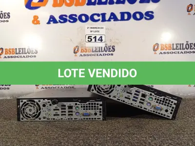 LOTE 514 - 02 MINIS PC MARCA HP. (NO ESTADO) ATENÇÃO! FAZER A VISITAÇÃO ANTES DE ARREMATAR, NÃO SABEMOS SE FUNCIONA. LEILÃO NÃO TEM GARANTIA E NEM DEVOLUÇÃO, SUJEITO A POSSÍVEIS AVARIAS VISÍVEIS/OCULTAS E/OU AUSÊNCIA DE COMPONENTES.