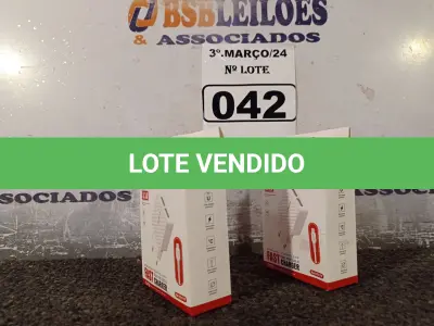 LOTE 042 - 02 CARREGADORES USB TIPO “C”. (NO ESTADO) ATENÇÃO! FAZER A VISITAÇÃO ANTES DE ARREMATAR, NÃO SABEMOS SE FUNCIONA. LEILÃO NÃO TEM GARANTIA E NEM DEVOLUÇÃO, SUJEITO A POSSÍVEIS AVARIAS VISÍVEIS/OCULTAS E/OU AUSÊNCIA DE COMPONENTES.