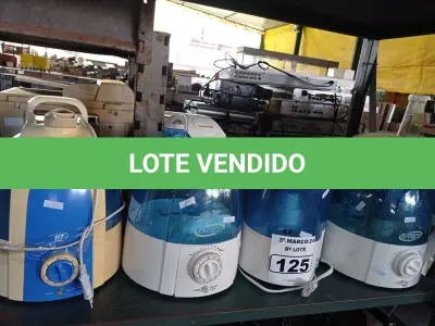 LOTE 125 - 04 UMIDIFICADORES DE AR MARCAS E MODELOS DIVERSOS. (NO ESTADO) ATENÇÃO! FAZER A VISITAÇÃO ANTES DE ARREMATAR, NÃO SABEMOS SE FUNCIONA. LEILÃO NÃO TEM GARANTIA E NEM DEVOLUÇÃO, SUJEITO A POSSÍVEIS AVARIAS VISÍVEIS/OCULTAS E/OU AUSÊNCIA DE COMPONENTES.