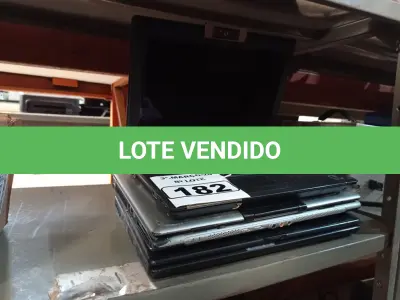 LOTE 182 - 03 NOTEBOOK’S MARCAS E MODELOS DIVERSOS PARA RETIRADA DE PEÇAS. (NO ESTADO) ATENÇÃO! FAZER A VISITAÇÃO ANTES DE ARREMATAR, NÃO SABEMOS SE FUNCIONA. LEILÃO NÃO TEM GARANTIA E NEM DEVOLUÇÃO, SUJEITO A POSSÍVEIS AVARIAS VISÍVEIS/OCULTAS E/OU AUSÊNCIA DE COMPONENTES.