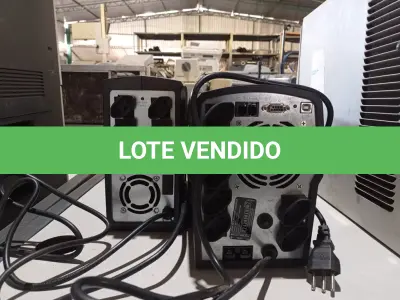 LOTE 265 - 02 NOBREAKS MARCAS SMS MODELOS DIVERSOS. (NO ESTADO) ATENÇÃO! FAZER A VISITAÇÃO ANTES DE ARREMATAR, NÃO SABEMOS SE FUNCIONA. LEILÃO NÃO TEM GARANTIA E NEM DEVOLUÇÃO, SUJEITO A POSSÍVEIS AVARIAS VISÍVEIS/OCULTAS E/OU AUSÊNCIA DE COMPONENTES.