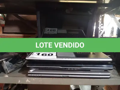 LOTE 160 - 03 NOTEBOOK’S MARCAS E MODELOS DIVERSOS PARA RETIRADA DE PEÇAS. (NO ESTADO) ATENÇÃO! FAZER A VISITAÇÃO ANTES DE ARREMATAR, NÃO SABEMOS SE FUNCIONA. LEILÃO NÃO TEM GARANTIA E NEM DEVOLUÇÃO, SUJEITO A POSSÍVEIS AVARIAS VISÍVEIS/OCULTAS E/OU AUSÊNCIA DE COMPONENTES.