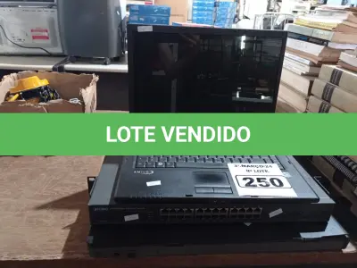 LOTE 250 - 01 SCANNER, 01 DVD, 02 SWITCHES E 01 NOTEBOOK MARCAS E MODELOS DIVERSOS. (NO ESTADO) ATENÇÃO! FAZER A VISITAÇÃO ANTES DE ARREMATAR, NÃO SABEMOS SE FUNCIONA. LEILÃO NÃO TEM GARANTIA E NEM DEVOLUÇÃO, SUJEITO A POSSÍVEIS AVARIAS VISÍVEIS/OCULTAS E/OU AUSÊNCIA DE COMPONENTES.