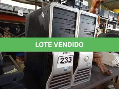 LOTE 233 - 02 CPU’S MARCAS DELL. (NO ESTADO) ATENÇÃO! FAZER A VISITAÇÃO ANTES DE ARREMATAR, NÃO SABEMOS SE FUNCIONA. LEILÃO NÃO TEM GARANTIA E NEM DEVOLUÇÃO, SUJEITO A POSSÍVEIS AVARIAS VISÍVEIS/OCULTAS E/OU AUSÊNCIA DE COMPONENTES.