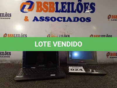 LOTE 024 - 02 NETBOOK’S MARCAS E MODELOS DIVERSOS. (NO ESTADO) ATENÇÃO! FAZER A VISITAÇÃO ANTES DE ARREMATAR, NÃO SABEMOS SE FUNCIONA. LEILÃO NÃO TEM GARANTIA E NEM DEVOLUÇÃO, SUJEITO A POSSÍVEIS AVARIAS VISÍVEIS/OCULTAS E/OU AUSÊNCIA DE COMPONENTES.