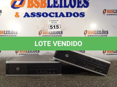 LOTE 515 - 02 MINIS PC MARCA HP. (NO ESTADO) ATENÇÃO! FAZER A VISITAÇÃO ANTES DE ARREMATAR, NÃO SABEMOS SE FUNCIONA. LEILÃO NÃO TEM GARANTIA E NEM DEVOLUÇÃO, SUJEITO A POSSÍVEIS AVARIAS VISÍVEIS/OCULTAS E/OU AUSÊNCIA DE COMPONENTES.