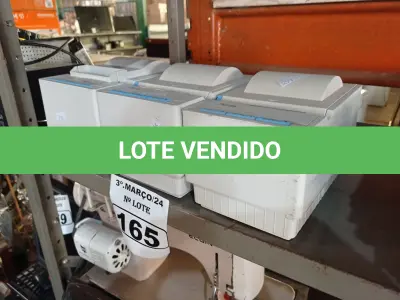 LOTE 165 - 03 IMPRESSORAS DE CUPOM. (NO ESTADO) ATENÇÃO! FAZER A VISITAÇÃO ANTES DE ARREMATAR, NÃO SABEMOS SE FUNCIONA. LEILÃO NÃO TEM GARANTIA E NEM DEVOLUÇÃO, SUJEITO A POSSÍVEIS AVARIAS VISÍVEIS/OCULTAS E/OU AUSÊNCIA DE COMPONENTES.
