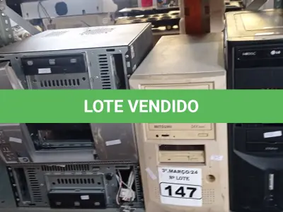 LOTE 147 - 05 CPU’S MARCAS E MODELOS DIVERSOS PARA RETIRADA DE PEÇAS. (NO ESTADO) ATENÇÃO! FAZER A VISITAÇÃO ANTES DE ARREMATAR, NÃO SABEMOS SE FUNCIONA. LEILÃO NÃO TEM GARANTIA E NEM DEVOLUÇÃO, SUJEITO A POSSÍVEIS AVARIAS VISÍVEIS/OCULTAS E/OU AUSÊNCIA DE COMPONENTES.