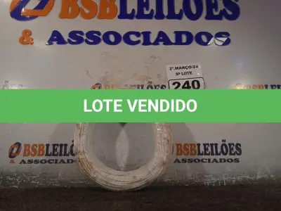 LOTE 240 - 01 ROLO DE CABO FLEXÍVEL 100M 1X2,5MM NA COR BRANCA(NOVO). (NO ESTADO) ATENÇÃO! FAZER A VISITAÇÃO ANTES DE ARREMATAR, NÃO SABEMOS SE FUNCIONA. LEILÃO NÃO TEM GARANTIA E NEM DEVOLUÇÃO, SUJEITO A POSSÍVEIS AVARIAS VISÍVEIS/OCULTAS E/OU AUSÊNCIA DE COMPONENTES.