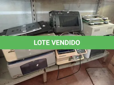 LOTE 216 - 01 CENTRAL TELEFÔNICA, 03 BALANÇAS DIGITAIS, 02 BALANÇAS DE USO DOMÉSTICO E 04 IMPRESSORAS MARCAS E MODELOS DIVERSOS.  (NO ESTADO) ATENÇÃO! FAZER A VISITAÇÃO ANTES DE ARREMATAR, NÃO SABEMOS SE FUNCIONA. LEILÃO NÃO TEM GARANTIA E NEM DEVOLUÇÃO, SUJEITO A POSSÍVEIS AVARIAS VISÍVEIS/OCULTAS E/OU AUSÊNCIA DE COMPONENTES.