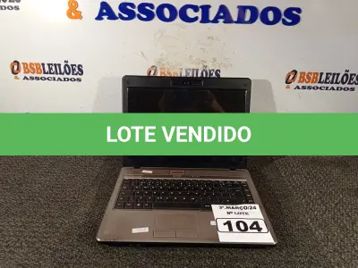 LOTE 104 - 01 NOTEBOOK MARCA VECTOR. (NO ESTADO) ATENÇÃO! FAZER A VISITAÇÃO ANTES DE ARREMATAR, NÃO SABEMOS SE FUNCIONA. LEILÃO NÃO TEM GARANTIA E NEM DEVOLUÇÃO, SUJEITO A POSSÍVEIS AVARIAS VISÍVEIS/OCULTAS E/OU AUSÊNCIA DE COMPONENTES.