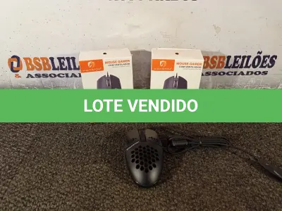 LOTE 037 - 02 MOUSES GAMER SEM FIO COM VENTILADOR. (NO ESTADO) ATENÇÃO! FAZER A VISITAÇÃO ANTES DE ARREMATAR, NÃO SABEMOS SE FUNCIONA. LEILÃO NÃO TEM GARANTIA E NEM DEVOLUÇÃO, SUJEITO A POSSÍVEIS AVARIAS VISÍVEIS/OCULTAS E/OU AUSÊNCIA DE COMPONENTES.