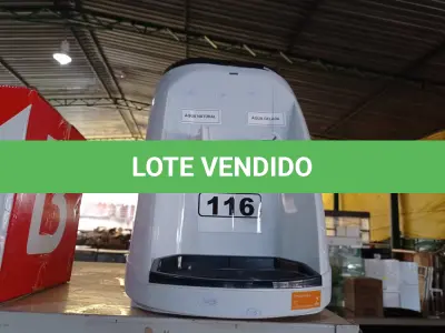 LOTE 116 - 01 BEBEDOURO PARA GARRAFÃO 220V. (NO ESTADO) ATENÇÃO! FAZER A VISITAÇÃO ANTES DE ARREMATAR, NÃO SABEMOS SE FUNCIONA. LEILÃO NÃO TEM GARANTIA E NEM DEVOLUÇÃO, SUJEITO A POSSÍVEIS AVARIAS VISÍVEIS/OCULTAS E/OU AUSÊNCIA DE COMPONENTES.