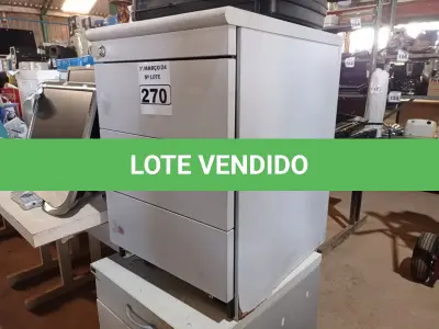 LOTE 270 - 02 GAVETEIROS EM MADEIRA COM 03 GAVETAS. (NO ESTADO) ATENÇÃO! FAZER A VISITAÇÃO ANTES DE ARREMATAR, NÃO SABEMOS SE FUNCIONA. LEILÃO NÃO TEM GARANTIA E NEM DEVOLUÇÃO, SUJEITO A POSSÍVEIS AVARIAS VISÍVEIS/OCULTAS E/OU AUSÊNCIA DE COMPONENTES.