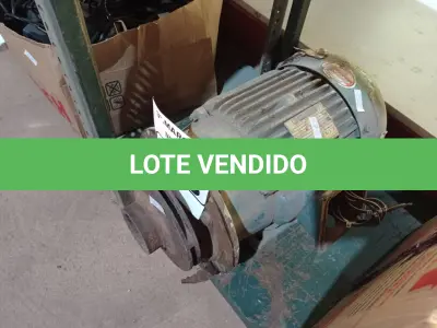 LOTE 135 - 01 MOTOR ELÉTRICO. (NO ESTADO) ATENÇÃO! FAZER A VISITAÇÃO ANTES DE ARREMATAR, NÃO SABEMOS SE FUNCIONA. LEILÃO NÃO TEM GARANTIA E NEM DEVOLUÇÃO, SUJEITO A POSSÍVEIS AVARIAS VISÍVEIS/OCULTAS E/OU AUSÊNCIA DE COMPONENTES.