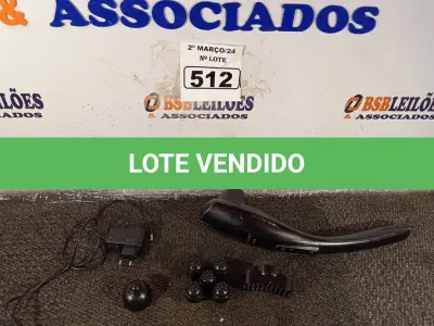 LOTE 512 - 01 MASSAGEADOR. (NO ESTADO) ATENÇÃO! FAZER A VISITAÇÃO ANTES DE ARREMATAR, NÃO SABEMOS SE FUNCIONA. LEILÃO NÃO TEM GARANTIA E NEM DEVOLUÇÃO, SUJEITO A POSSÍVEIS AVARIAS VISÍVEIS/OCULTAS E/OU AUSÊNCIA DE COMPONENTES.