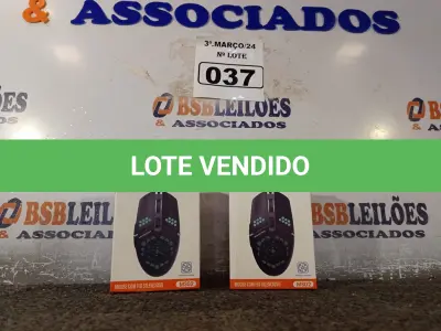 LOTE 037 - 02 MOUSES GAMER SEM FIO COM VENTILADOR. (NO ESTADO) ATENÇÃO! FAZER A VISITAÇÃO ANTES DE ARREMATAR, NÃO SABEMOS SE FUNCIONA. LEILÃO NÃO TEM GARANTIA E NEM DEVOLUÇÃO, SUJEITO A POSSÍVEIS AVARIAS VISÍVEIS/OCULTAS E/OU AUSÊNCIA DE COMPONENTES.