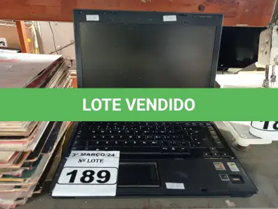 LOTE 189 - 01 NOTEBOOK MARCA HP. (NO ESTADO) ATENÇÃO! FAZER A VISITAÇÃO ANTES DE ARREMATAR, NÃO SABEMOS SE FUNCIONA. LEILÃO NÃO TEM GARANTIA E NEM DEVOLUÇÃO, SUJEITO A POSSÍVEIS AVARIAS VISÍVEIS/OCULTAS E/OU AUSÊNCIA DE COMPONENTES.