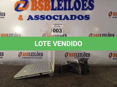 LOTE 003 - 01 NETBOOK E 01 FILMADORA MARCAS E MODELOS DIVERSOS. (NO ESTADO) ATENÇÃO! FAZER A VISITAÇÃO ANTES DE ARREMATAR, NÃO SABEMOS SE FUNCIONA. LEILÃO NÃO TEM GARANTIA E NEM DEVOLUÇÃO, SUJEITO A POSSÍVEIS AVARIAS VISÍVEIS/OCULTAS E/OU AUSÊNCIA DE COMPONENTES.