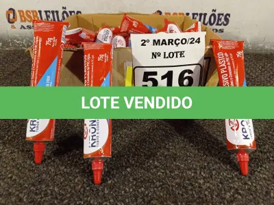 LOTE 516 - 01 LOTE COM VÁRIOS TUBOS DE ADESIVO PLÁSTICO PARA TUBOS E CONEXÕES DE PVC. (NO ESTADO) ATENÇÃO! FAZER A VISITAÇÃO ANTES DE ARREMATAR, NÃO SABEMOS SE FUNCIONA. LEILÃO NÃO TEM GARANTIA E NEM DEVOLUÇÃO, SUJEITO A POSSÍVEIS AVARIAS VISÍVEIS/OCULTAS E/OU AUSÊNCIA DE COMPONENTES.