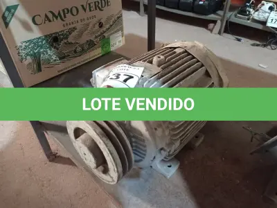 LOTE 237 - 01 MOTOR ELÉTRICO. (NO ESTADO) ATENÇÃO! FAZER A VISITAÇÃO ANTES DE ARREMATAR, NÃO SABEMOS SE FUNCIONA. LEILÃO NÃO TEM GARANTIA E NEM DEVOLUÇÃO, SUJEITO A POSSÍVEIS AVARIAS VISÍVEIS/OCULTAS E/OU AUSÊNCIA DE COMPONENTES.