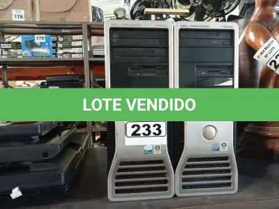 LOTE 233 - 02 CPU’S MARCAS DELL. (NO ESTADO) ATENÇÃO! FAZER A VISITAÇÃO ANTES DE ARREMATAR, NÃO SABEMOS SE FUNCIONA. LEILÃO NÃO TEM GARANTIA E NEM DEVOLUÇÃO, SUJEITO A POSSÍVEIS AVARIAS VISÍVEIS/OCULTAS E/OU AUSÊNCIA DE COMPONENTES.