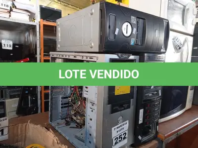 LOTE 252 - 03 CPU’S MARCAS E MODELOS DIVERSOS PARA RETIRADA DE PEÇAS. (NO ESTADO) ATENÇÃO! FAZER A VISITAÇÃO ANTES DE ARREMATAR, NÃO SABEMOS SE FUNCIONA. LEILÃO NÃO TEM GARANTIA E NEM DEVOLUÇÃO, SUJEITO A POSSÍVEIS AVARIAS VISÍVEIS/OCULTAS E/OU AUSÊNCIA DE COMPONENTES.