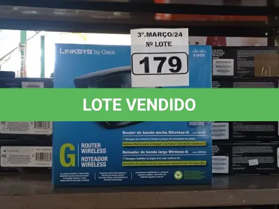 LOTE 179 - 12 ROTEADORES CISCO WRT54G2. (NO ESTADO) ATENÇÃO! FAZER A VISITAÇÃO ANTES DE ARREMATAR, NÃO SABEMOS SE FUNCIONA. LEILÃO NÃO TEM GARANTIA E NEM DEVOLUÇÃO, SUJEITO A POSSÍVEIS AVARIAS VISÍVEIS/OCULTAS E/OU AUSÊNCIA DE COMPONENTES.