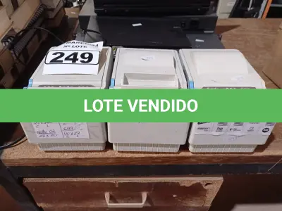 LOTE 249 - 03 IMPRESSORAS DE CUPOM. (NO ESTADO) ATENÇÃO! FAZER A VISITAÇÃO ANTES DE ARREMATAR, NÃO SABEMOS SE FUNCIONA. LEILÃO NÃO TEM GARANTIA E NEM DEVOLUÇÃO, SUJEITO A POSSÍVEIS AVARIAS VISÍVEIS/OCULTAS E/OU AUSÊNCIA DE COMPONENTES.