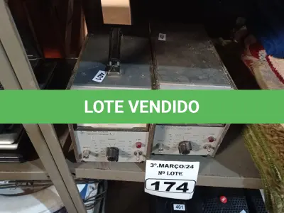 LOTE 174 - 02 DECIBELÍMETROS. (NO ESTADO) ATENÇÃO! FAZER A VISITAÇÃO ANTES DE ARREMATAR, NÃO SABEMOS SE FUNCIONA. LEILÃO NÃO TEM GARANTIA E NEM DEVOLUÇÃO, SUJEITO A POSSÍVEIS AVARIAS VISÍVEIS/OCULTAS E/OU AUSÊNCIA DE COMPONENTES.