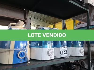 LOTE 125 - 04 UMIDIFICADORES DE AR MARCAS E MODELOS DIVERSOS. (NO ESTADO) ATENÇÃO! FAZER A VISITAÇÃO ANTES DE ARREMATAR, NÃO SABEMOS SE FUNCIONA. LEILÃO NÃO TEM GARANTIA E NEM DEVOLUÇÃO, SUJEITO A POSSÍVEIS AVARIAS VISÍVEIS/OCULTAS E/OU AUSÊNCIA DE COMPONENTES.