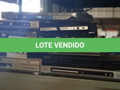 LOTE 034 - 10 APARELHOS DE DVD MARCAS E MODELOS DIVERSOS PARA RETIRADA DE PEÇAS. (NO ESTADO) ATENÇÃO! FAZER A VISITAÇÃO ANTES DE ARREMATAR, NÃO SABEMOS SE FUNCIONA. LEILÃO NÃO TEM GARANTIA E NEM DEVOLUÇÃO, SUJEITO A POSSÍVEIS AVARIAS VISÍVEIS/OCULTAS E/OU AUSÊNCIA DE COMPONENTES.