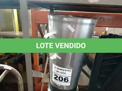 LOTE 206 - 01 LIQUIDIFICADOR INDUSTRIAL MARCA POLI. (NO ESTADO) ATENÇÃO! FAZER A VISITAÇÃO ANTES DE ARREMATAR, NÃO SABEMOS SE FUNCIONA. LEILÃO NÃO TEM GARANTIA E NEM DEVOLUÇÃO, SUJEITO A POSSÍVEIS AVARIAS VISÍVEIS/OCULTAS E/OU AUSÊNCIA DE COMPONENTES.