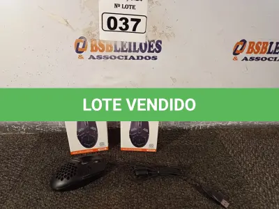 LOTE 037 - 02 MOUSES GAMER SEM FIO COM VENTILADOR. (NO ESTADO) ATENÇÃO! FAZER A VISITAÇÃO ANTES DE ARREMATAR, NÃO SABEMOS SE FUNCIONA. LEILÃO NÃO TEM GARANTIA E NEM DEVOLUÇÃO, SUJEITO A POSSÍVEIS AVARIAS VISÍVEIS/OCULTAS E/OU AUSÊNCIA DE COMPONENTES.