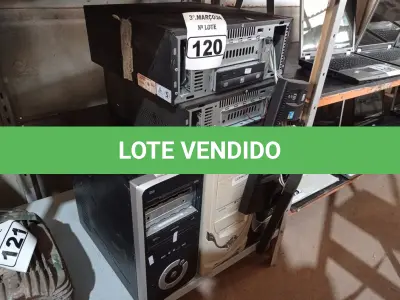LOTE 120 - 05 CPU’S MARCAS E MODELOS DIVERSOS PARA RETIRADA DE PEÇAS. (NO ESTADO) ATENÇÃO! FAZER A VISITAÇÃO ANTES DE ARREMATAR, NÃO SABEMOS SE FUNCIONA. LEILÃO NÃO TEM GARANTIA E NEM DEVOLUÇÃO, SUJEITO A POSSÍVEIS AVARIAS VISÍVEIS/OCULTAS E/OU AUSÊNCIA DE COMPONENTES.