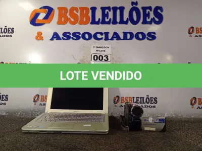 LOTE 003 - 01 NETBOOK E 01 FILMADORA MARCAS E MODELOS DIVERSOS. (NO ESTADO) ATENÇÃO! FAZER A VISITAÇÃO ANTES DE ARREMATAR, NÃO SABEMOS SE FUNCIONA. LEILÃO NÃO TEM GARANTIA E NEM DEVOLUÇÃO, SUJEITO A POSSÍVEIS AVARIAS VISÍVEIS/OCULTAS E/OU AUSÊNCIA DE COMPONENTES.