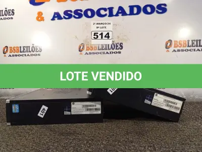 LOTE 514 - 02 MINIS PC MARCA HP. (NO ESTADO) ATENÇÃO! FAZER A VISITAÇÃO ANTES DE ARREMATAR, NÃO SABEMOS SE FUNCIONA. LEILÃO NÃO TEM GARANTIA E NEM DEVOLUÇÃO, SUJEITO A POSSÍVEIS AVARIAS VISÍVEIS/OCULTAS E/OU AUSÊNCIA DE COMPONENTES.