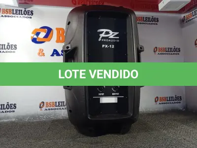 LOTE 450 - 01 CAIXA DE SOM PZ PROPASSIVE PRO ÁUDIO PX-12 (NOVA). (NO ESTADO) ATENÇÃO! FAZER A VISITAÇÃO ANTES DE ARREMATAR, NÃO SABEMOS SE FUNCIONA. LEILÃO NÃO TEM GARANTIA E NEM DEVOLUÇÃO, SUJEITO A POSSÍVEIS AVARIAS VISÍVEIS/OCULTAS E/OU AUSÊNCIA DE COMPONENTES.