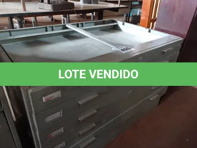 LOTE 455 - 01 MAPOTECA PARA PROJETOS. (NO ESTADO) ATENÇÃO! FAZER A VISITAÇÃO ANTES DE ARREMATAR, NÃO SABEMOS SE FUNCIONA. LEILÃO NÃO TEM GARANTIA E NEM DEVOLUÇÃO, SUJEITO A POSSÍVEIS AVARIAS VISÍVEIS/OCULTAS E/OU AUSÊNCIA DE COMPONENTES.