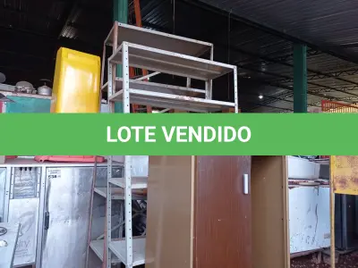LOTE 495 - 02 ESTANTES DE AÇO E 01 ARQUIVO INCOMPLETO. (NO ESTADO) ATENÇÃO! FAZER A VISITAÇÃO ANTES DE ARREMATAR, NÃO SABEMOS SE FUNCIONA. LEILÃO NÃO TEM GARANTIA E NEM DEVOLUÇÃO, SUJEITO A POSSÍVEIS AVARIAS VISÍVEIS/OCULTAS E/OU AUSÊNCIA DE COMPONENTES.