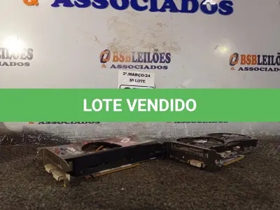 LOTE 374 - 02 PLACAS DE VÍDEO MARCAS E MODELOS DIVERSOS. (NO ESTADO) ATENÇÃO! FAZER A VISITAÇÃO ANTES DE ARREMATAR, NÃO SABEMOS SE FUNCIONA. LEILÃO NÃO TEM GARANTIA E NEM DEVOLUÇÃO, SUJEITO A POSSÍVEIS AVARIAS VISÍVEIS/OCULTAS E/OU AUSÊNCIA DE COMPONENTES.