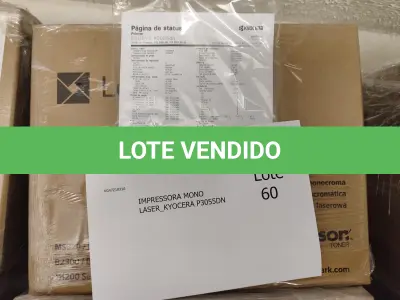 LOTE 060 - 01 IMPRESSORA MONO LASER_KYOCERA P3055DN. (NO ESTADO)